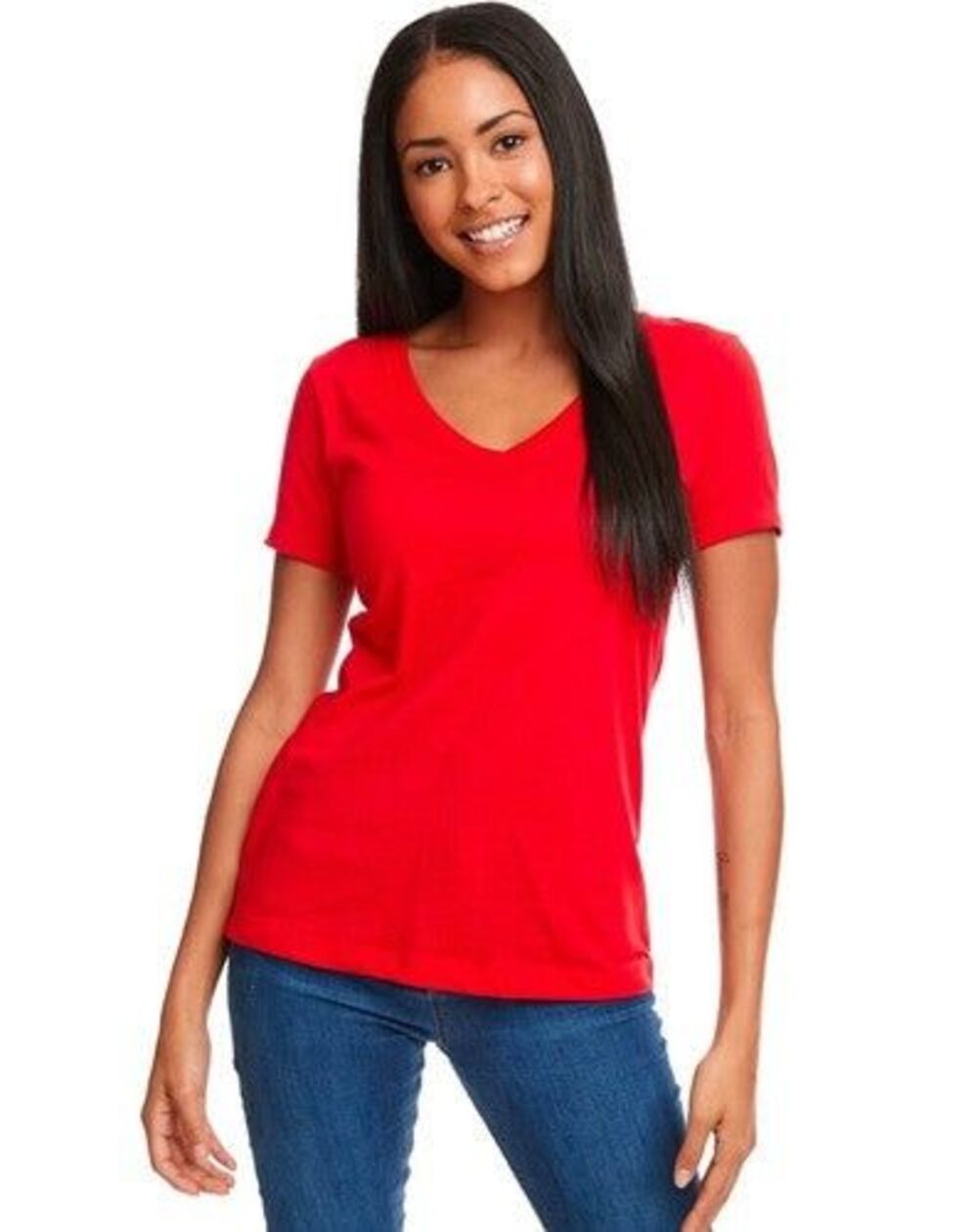 Next Level Women's 'Junior Fit' Ideal V-Neck T-Shirt - XS